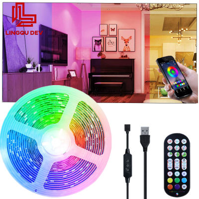 LED Strip Lights 5050 RGB LED Light Bedroom Bluetooth Lamp Lights for Room BackLight 5V LED Bar Bedroom Decoration Luces LED