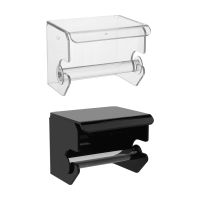 ✧﹊♤ Acrylic Paper Towel Holder with Storage Shelf Undermount Hanging Paper Towels Holder Dispenser for Bathroom Washroom Accessories