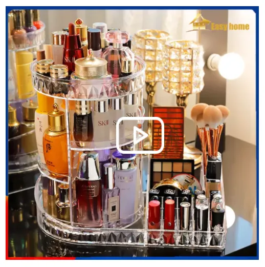 Transparent Rotative cosmetics storage box Lazada PH