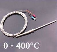 เทอร์โมคัปเปิล สายเครื่องวัดอุณหภูมิ 400องศา 3m Cable Stainless Steel 100mm Probe K type Sensors High Temperature Thermocouple