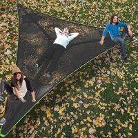 wholesale Portable Triangle Hammock 4Mx4Mx4M Multi Person Aerial Mat Convenient Outdoor Camping Sleep Portable Hanging Hammock