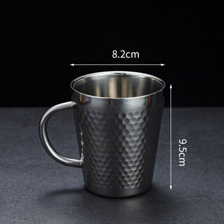 ด้ามจับแก้วกาแฟโลหะสแตนเลสสองชั้นผนังกันลวกผิวถ้วยกาแฟการเดินทางนม-nmckdl-ถ้วยชาน้ำผลไม้
