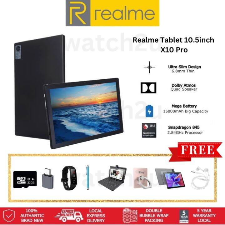 Realme Tablet 10.5inch 16 512GB Dual SIM 4G LTE WiFi 2.4/5G Android 12 ...