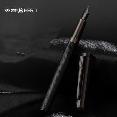 ZZOOI Luxury HERO Black Forest Fountain Pen Extremely Dark Titanium Black Business Office School Supplies Ink Pens