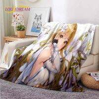 Genshin Impact 3D Printed Flannel Blanket Bed Throw Soft Cartoon Printed Bedspread Bedspread Sofa Blanket