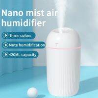 2022 420ML 1200 ML USB Silent Air Humidifier Ultrasonic Aromatherapy Diffuser  Portable Aromatherapy Sprayer  USB Essential Oil Atomizer Night Light A