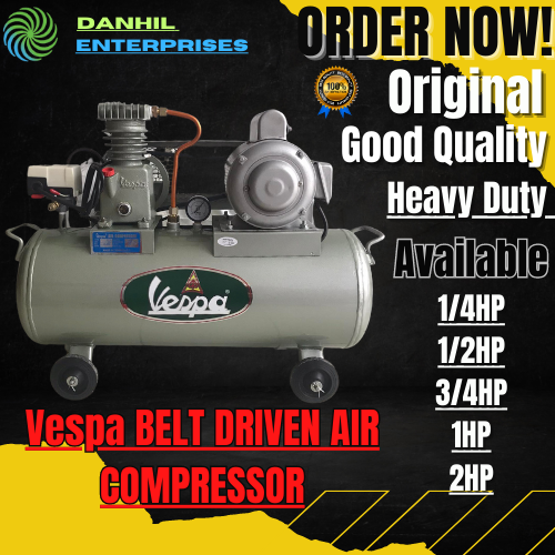 Vespa Belt Driven Air Compressor 14hp12hp34hp1hp2hp Lazada Ph