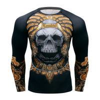 Muay Quick Dry Rash Guard t shirt Men Long Sleeve Rashguard Boxing Compression Jersey KickBoxing Tight T-Shirts MMA Fightwear