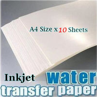 (10pcslot) A4 Size Inkjet Water Slide Decal Paper Transparent Printing Transfer Paper Clear Inkjet Waterslide Decal Paper