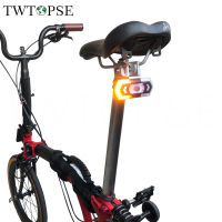 TWTOPSE รีโมทคอนโทรลจักรยานจักรยานไฟท้ายสำหรับจักรยานพับ Brompton จักรยาน Birdy 3SIXTY P9ไฟท้าย K3กันน้ำ USB ชาร์จ40 LED พร้อมแตร