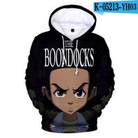 The Boondocks Hoodies เสื้อโค้ทเสื้อขนาดใหญ่แนวสตรีทใส่สบายในฤดูใบไม้ผลิใบไม้ร่วงสำหรับผู้ชายผู้หญิงเสื้อกันหนาวมีฮู้ดแขนยาว3มิติ