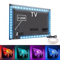 【 YUYANG Lighting 】เทปไฟแบ็คไลท์แถบไฟ LED ทีวี5V USB 2835 SMD HDTV 1ม. 2ม. 3M 5ม. RGB ยืดหยุ่นหลอดไฟไดโอดสำหรับ PC Hiasan Kamar หน้าจอตั้งโต๊ะ