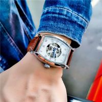 Mr Gura authentic hollow-out barrel type full automatic mechanical watch luminous waterproof watch male the new mens fashion สายนาฬิกา✒