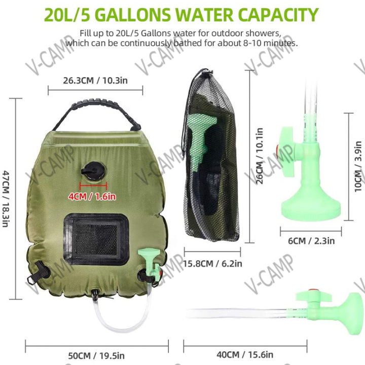 จัดส่งจากปทุมธานี-ถุงอาบน้ำ-ถุงน้ำ-20l-แคมป์ปิ้ง-อุปกรณ์เดินป่า-อุปกรณ์แคมปิ้ง-ถุงอาบน้ำพลังงานแสงอาทิตย์-อุปกรณ์ตั้งแคมป์-water-bags-20l