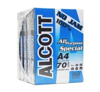 5 รีม กระดาษถ่ายเอกสาร ยี่ห้อ Alcott ฟ้า ขนาด  A4 70 แกรม (1รีม/500แผ่น)