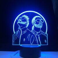♧ Group PNL French Rap 3d Night Light Led Color Changing Night lamp Bedroom Lighting for Fans Suprise Gifts Dropship Fast Service