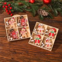 12pcs Christmas Wooden Gingerbread Man Ornaments Merry Christmas Decoration Xmas Tree Hanging Pendant Navidad Gift New Year Noel Christmas Ornaments