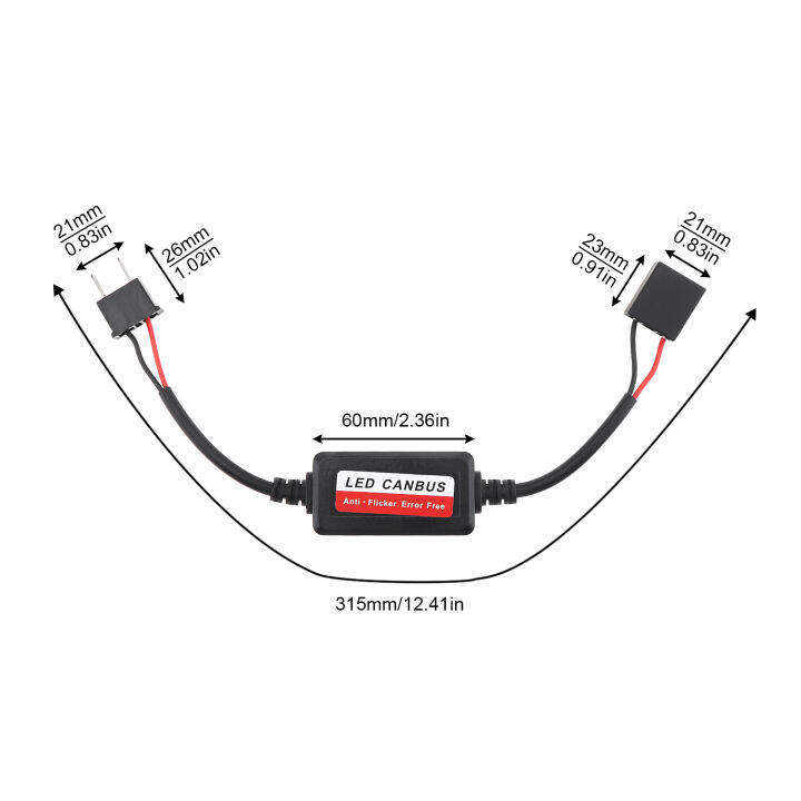 h7ไฟหน้ารถอะแดปเตอร์ป้องกันริบหรี่ต้านทานถอดรหัส-led-c-an-bus-ถอดรหัสไฟหน้ารถโคมไฟข้อผิดพลาดฟรีต้านทาน