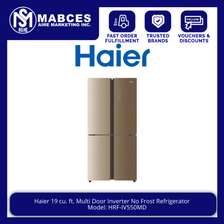 Haier 19 cu. ft. Multi Door Inverter No Frost Refrigerator HRFIV550MD