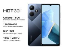 Infinix Hot 30i Ram4GB/Rom128GB  จอ 6.6 นิ้ว 90HZ HD+ แบต 5000mAh ชาร์จไว 18W ปลดล็อคลายนิ้วมือด้านข้าง ประกันศูนย์ไทย 1 ปี