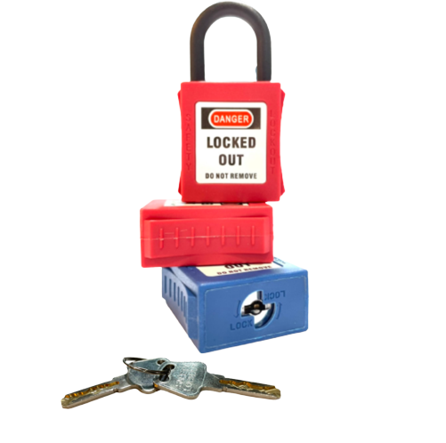 กุญแจนิรภัย-กุญแจนิรภัยก้านไนล่อน-กุญแจนิรภัยก้านสแตนเลส-keyed-differ-lockout-safety-padlock