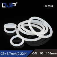 【hot】♨✘  Silicone/VMQ 5.7mm Thickness 55/60/65/70/75/80/85/90/95/100 mm Rubber O ring Rings Gasket Washer