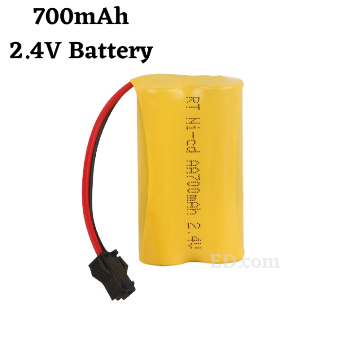 ED Remote Control Toy Car Rechargeable Battery 2.4V /Charging Cable 2