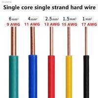 ✷☃₪ 1/2meter BV Household single-core single-strand flame retardant wire 15 13 18 17 11 6 AWG pure copper core 1.5 2.5 4MM hard wire