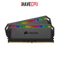 iHAVECPU RAM (แรม) CORSAIR DOMINATOR PLATINUM RGB 16GB (8x2) DDR4 3200MHz BLACK (CMT16GX4M2E3200C16)