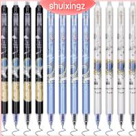 SHUIXINGZ ปากกาหมึกเติมสีดำ0.5มม. ปากกาพลาสติกของขวัญ Pulpen Gel Hitam 12ชิ้นสำนักงาน