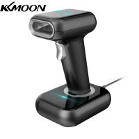 KKmoon เครื่องสแกนบาร์โค้ดความเร็วสูง1D/2D/เครื่องสแกนรหัส QR 2.4G/BT Wireless &amp; USB Wired Bar Code Reader พร้อมฐานอเนกประสงค์เข้ากันได้กับ Windows Android Linux Mac สำหรับห้องสมุดขายปลีกซูเปอร์มาร์เก็ตคลังสินค้าโลจิสติกส์