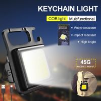 Portable Rechargeable LED Flashlight Keychain Light Torch Lantern 4 Lighting Modes Work Light Camping Light Mini Led Flashlight