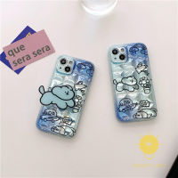 For เคสไอโฟน 14 Pro Max [Cute Puppy Shining] เคส Phone Case For iPhone 14 Pro Max Plus 13 12 11 For เคสไอโฟน11 Ins Korean Style Retro Classic Couple Shockproof Protective TPU Cover Shell