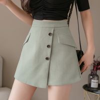 COD ✖™ The Monolopy Shop28dfgs8dgs SK5317 -MSIA Ready Stock Female Short Skirt High Waist Skort 阔腿裤短裤前裙后裤