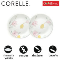 Corelle Elegant City จานอาหาร จานแก้ว ขนาด 8.5 นิ้ว (21 cm.)  จำนวน 2 ชิ้น [C-03-108-EC-2]