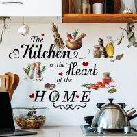 English-teaching Wallpaper Warm Slogan Cuisine Wall Stickers Kids Room