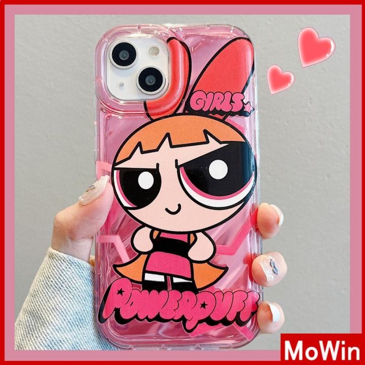 mowin-เข้ากันได้สำหรับ-เคสไอโฟน-เคสไอโฟน11-เคส-iphone-11-iphone-case-เลเซอร์สะท้อนแสงใสเคส-tpu-กันกระแทกนุ่มสร้างสรรค์เรียบง่ายน่ารักการ์ตูนสาวหยิ่งเข้ากันได้กับ-iphone-13-pro-สูงสุด-12-11-xr-สูงสุด-7