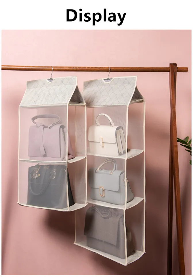 Handbag Purse Organizer Storage Bag Holder Closet Dust-Proof Detachable 4  Layer