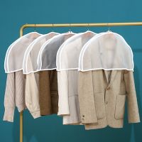 5pcs/set Dust Cover Clothes Hanging Dress Suit Coat Garment Protector Storage Bag Case Shoulder Dustproof Wardrobe Organizer Wardrobe Organisers