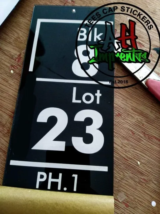 House address Acrylic Plate Number plate Home address plate block and