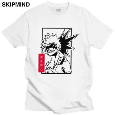 Kawaii Katsuki Bakugo My Hero Academia T-shirt Men Crewneck Short Sleeve Boku No Hero T Shirt Pure Cotton Anime Manga Tee Gift XS-6XL