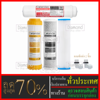 ไส้กรองน้ำมาตราฐาน 4 ขั้นตอน ยี่ห้อ Colandas ขนาด 10 นิ้ว  (ไส้กรองจีบล้างได้ + เรซิ่น)#ราคาถูกมาก#ราคาสุดคุ้ม