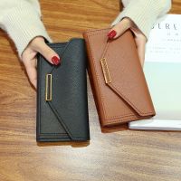 【Lanse store】2022 New Fashion Women Wallets Leather Hasp Wallet Women  39;s Long Design Purse Clutch Lady Phone Pocket Cartera Mujer