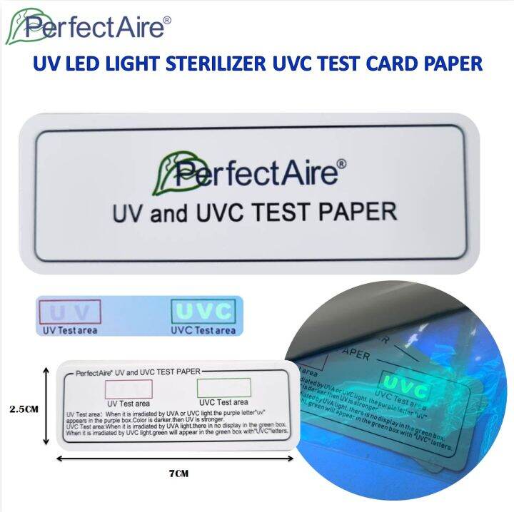 【READY STOCK现货】PERFECTAIRE UV LED light sterilizer UVC test card paper