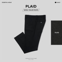 TWENTYSECOND กางเกงขายาวอิตาเลียนวูล Plaid tailor pants - สีดำ / Black