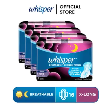 Whisper Skin Love Ultra Thin Long Napkin [Heavy Flow] Non-Wings 16 pads