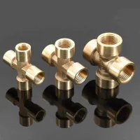 1/8 1/4 3/8 1/2 3/4 BSP Female Brass Equal Cross 4 Ways Pipe Connector Fitting Coupler