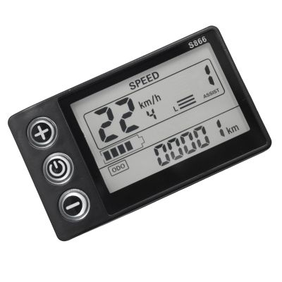 Controller Panel Dashboard Waterproof Electric Bike LCD Display 24V-60V S866 for Electric E-Bike Scooter(SM Plug)