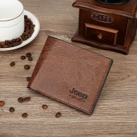 【CW】❒☾❀  Mens Wallet Color Short Clutch Leather Business Card Holder Coin Purse Money Clip with