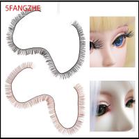 5FANGZHE 5PCS ของขวัญ ตกแต่งของเล่น น้ำตาลเข้ม ขนตา ขนตาปลอมตุ๊กตา ขนตาปลอม อุปกรณ์ดอลลี่